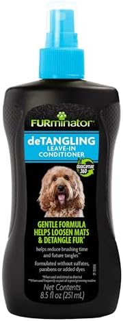 FURminator Doodle Bundle | FURminator 2-in-1 Doodle Grooming Tool for Dogs, 2-in-1 Ultra Premium Shampoo & Conditioner 16oz & deTangling Leave-in Conditioner Spray 8.5oz