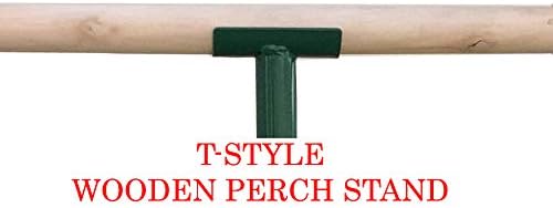 Large 23" Play T-Stand Perch Metal Base Parrot Bird Cage Amazon African Grey Macaw Cockatoo (23", Green)