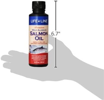 Life Line Wild Alaskan Salmon Oil for Dogs & Cats | Omega-3 Fish Oil with DHA & EPA | Skin & Coat Support | Brain, Heart & Eye Health – 8.5 oz