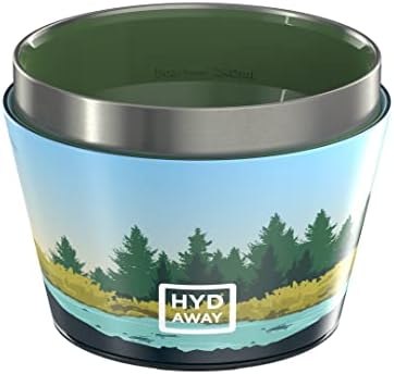 HYDAWAY Collapsible Bowl Bundle - Two 1-Quart and Two 1.5-Cup Insulated Bowls - BPA-Free, Press-Fit Lids, and Space-Saving Design for Camping, Travel, and Everyday Meals