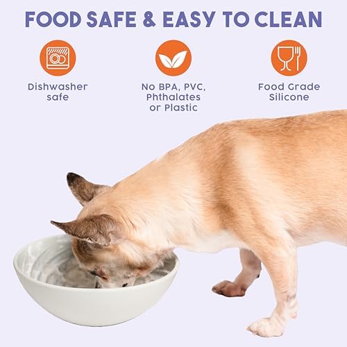 Paradise and Wobbowl Bundle – Silicone Lick Mat and Slow Feeder Bowl for Dogs - Dishwasher Safe Pet Dishes - Extend Mealtimes for Fast Eaters