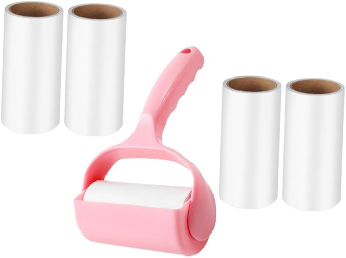 Beaupretty 4sets Portable Lint Roller for Pet Hair Removal Handy Clothes Cleaner Cover Compact and Lightweight for Home and Travel Use
