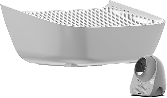 CATLINK Ramp, Compatible with Prox Self Cleaning Cat Litter Box, Easy Entry for Elder Cats, Kitten and Cats with Limited Mobility, Traps Mess from Box and Paws, Grey