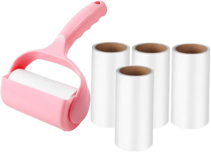 5 Sets Pet Hair for Couch Furniture Sticky Lint Roller Brush for Dog Cat Hair Removal Portable Cleaning Roller for Lint and Fluff