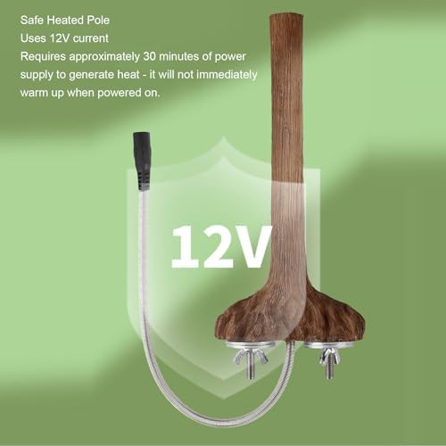 Haofy Heated Bird Perch for Parrots, Birds, G1 1/4" Hamsters - 5W Multifunctional Stand with Constant Temperature Control and Energy Efficiency