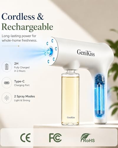 Nano Blue Light Deodorizer Spray Refill(8 * 120ml),Pet & Home Odor Eliminator | Bio-Enzyme Odor Control, For Dog & Cat Urine, Litter Box, Carpets, Trash Bins & Car Interiors, Safe for People & Pets