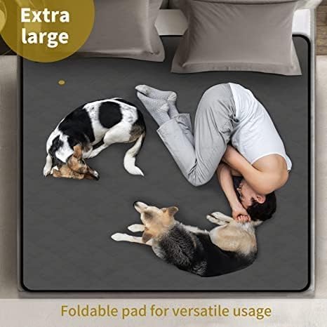 Washable Reusable Dog Pee Pads, 72"x72" Absorbent & Waterproof Puppy Training Pad for Crate, Playpen & Carpet, Large Potty Pads for Dogs, Cats & Small Pets