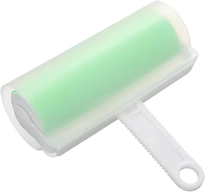Portable Hair Rolle Clothes Pet Sticky Roller,Washable Reusable Household Cleaning(Green)