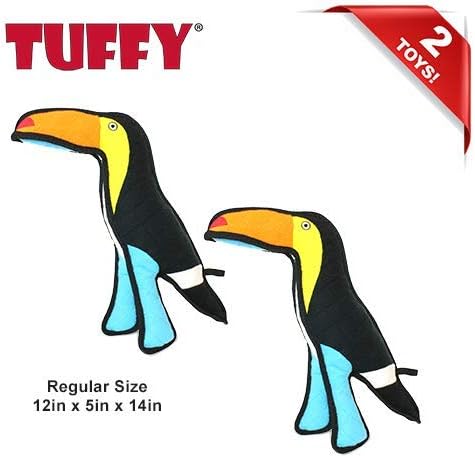 TUFFY® - 2 Pack Original : Toucan Dog Toy : : Ultra Durable Plush Toy with Multiple Layers & Reinforced Seams, Washable and Floats, Original Construction