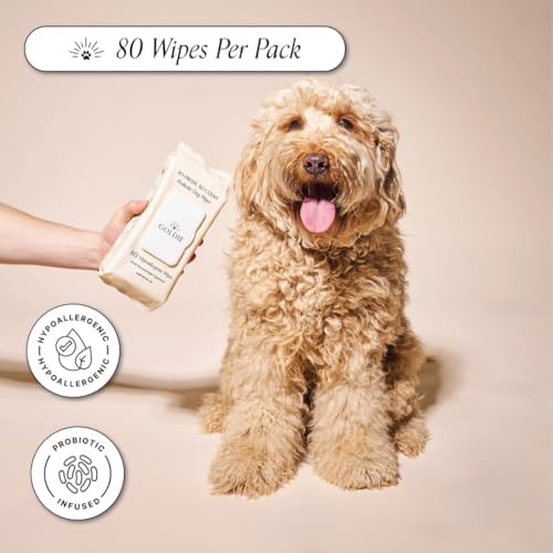 Goldie Dog Essentials Dog Skin Care Bundle, Hypochlorous Acid Spray, Probiotic Wipes & Dog & Puppy Shampoo for Sensitive Skin, Paw Licking, Itch Relief & Hot Spots