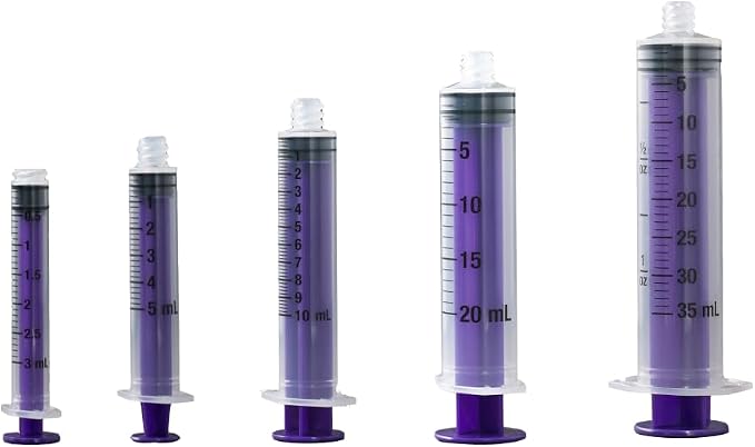 Vesco Medical ENFit Standard Tip Syringes, 5ml (Pack of 25)