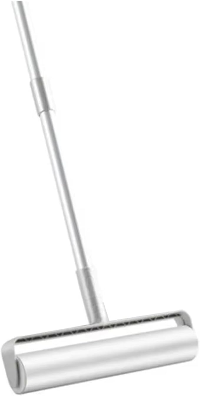 Long Handle Lint Roller Brush Pet Hair Remover Retractable Dust Stick Tearable Clothes Bed Removal(12 Rolls)