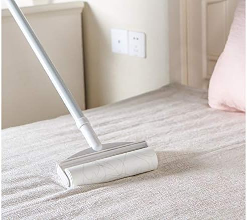 Long Handle Tear-Off Sticky Paper Roller Floor Portable Retractable Brush for Hair Cloth Furniture Dog Wool Sheet