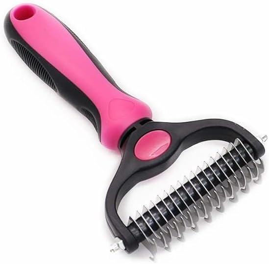SWZEC acssart pet Grooming Brush Original - Pet Pro Grooming Tool (Pink,X2PCS)