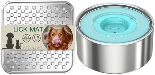 Lick Mat + Water Bowl Set