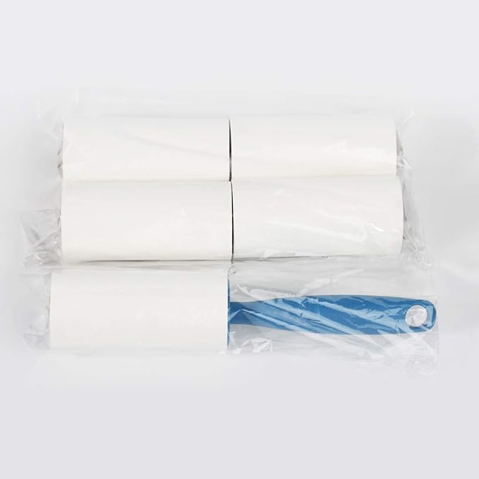 5 pcs Sticky Paper Roller Super Clothes Lint Rolling Remover Sofa Curtain Fabric Pet Hair Dust Fuzz Removal