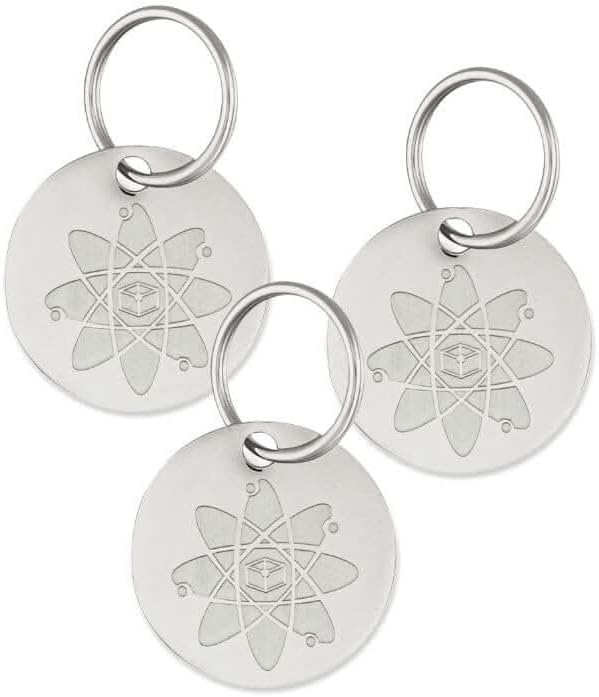Shield Tag - Natural Flea & Tick Repellent Collar Tag for Dogs & Cats - Waterproof, Lasts 12 Months - Stainless Steel Pendant - Small Tag (<10 Lbs) - 3 Pack