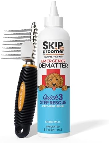 Save THE Shave Bundle: Emergency Dematter Cream + Rake Brush – The Complete At-Home Mat Relief System for Goldendoodles, Poodles & Doodles. Fast-Acting Mat Remover & Dematting Tool