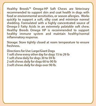 Healthy Breeds Skye Terrier Omega HP Fatty Acid Skin and Coat Support Soft Chews 90 Count