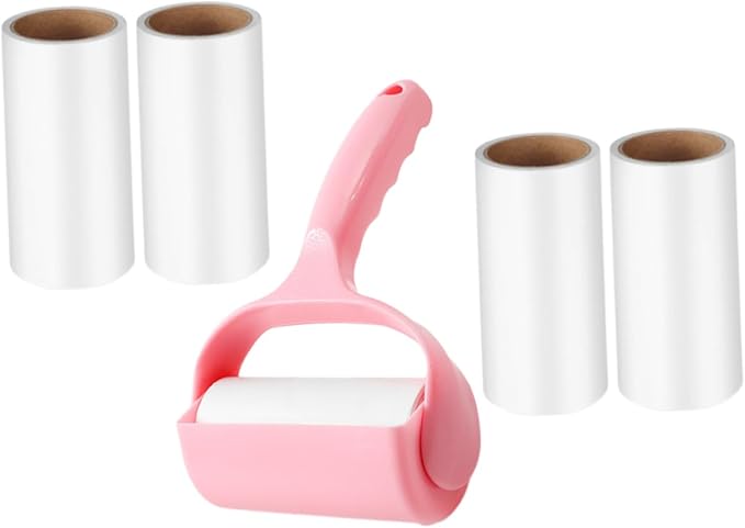 Beaupretty 3sets Portable Pet Lint Roller Hair Remover for Clothes Furniture and Carpets Reusable Sticky Lint Remover Includes Dust Cover and Handle