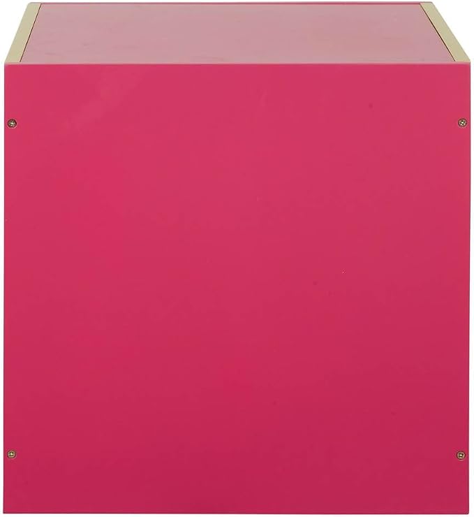 Elegant Home Fashions Cat Cuddle Box Pet House with Paw Design Mellow Green and Fuchsia Finish, PET-986
