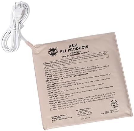 K&H Pet Products Pet Bed Warmer, Turn Any Pet Bed Into a Heated Cat or Dog Bed, Waterproof Indoor Heated Warming Pad Insert, Automatic Temperature, Safety Listed - Small 9 X 8.5in Tan (Pack of 12)