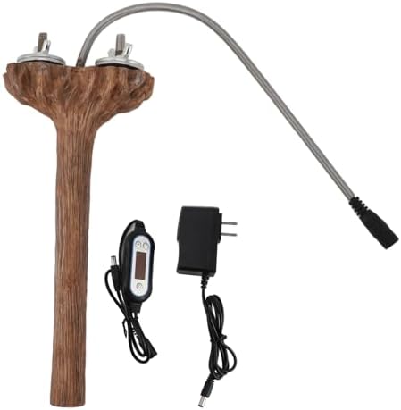 Haofy Heated Bird Perch for Parrots, Birds, G1 1/4" Hamsters - 5W Multifunctional Stand with Constant Temperature Control and Energy Efficiency