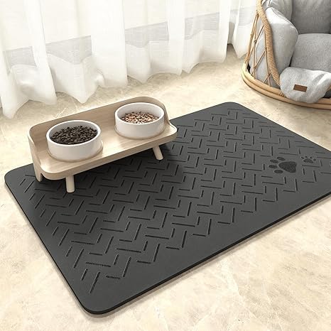 MontVoo-Absorbent Pet Feeding Mat-No Stains Pet Mat for Food and Water Bowl