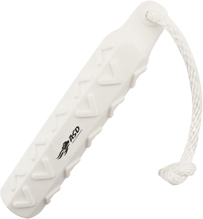 Avery ASD 2" HexaBumper Hunting Sporting Gun Dog Game Retriever Dummy | Water & Upland Mark Training Retrieval Tool | Hexagonal, Floating Design, Easy-Grip Texture, Throw Rope, White (02701)