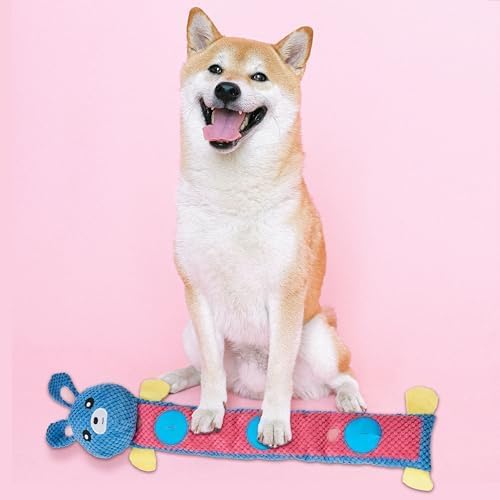 SPOT Snuffle Roll Puzzle Toy - Interactive Feeding Toy for Dogs, Provides Mental Stimulation, Roll-Up Toy, 3 Pockets to Hide Treats, Crinkle and 2 Squeakers - 25Inch Puzzle Toy, Style May Vary