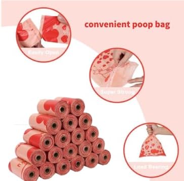 540 Biodegradable Pet Poop Bags (36 Rolls) - 9x13 Inch XL Cat Print Waste Bags for Dogs & Cats - Leak-Proof, Ultra-Thick, Scented with Leash Dispenser & Carabiner Clip, Pink