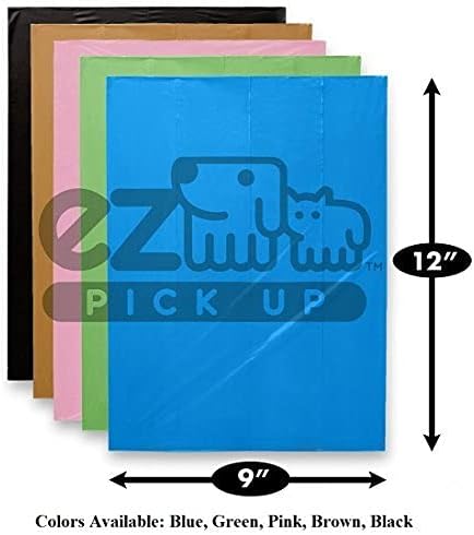 EZ Pick Up Pet Dog Bags - 1000 Count Waste Bags, Puppy Pick Up Bag, Doggy Walking Clean Up (Pink, Black, Blue) (Pink)
