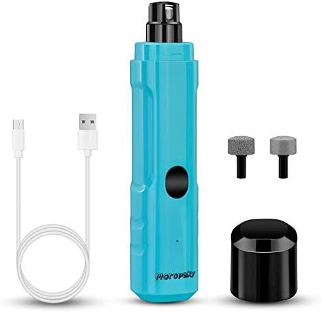 Moropaky Dog Nail Grinder Professional Electric Pet Nail Grinders 2-Speed Rechargeable Pet Nail Trimmer with LED Light Nail Grooming & Grinding for Large Small Medium Dogs & Cats