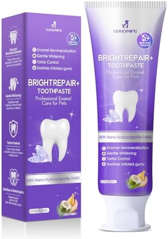 Dog Toothbrush – Newly Upgraded Dual-Head Design + Enzymatic Dog & Cat Toothpaste with Nano-Hydroxyapatite (nHA)