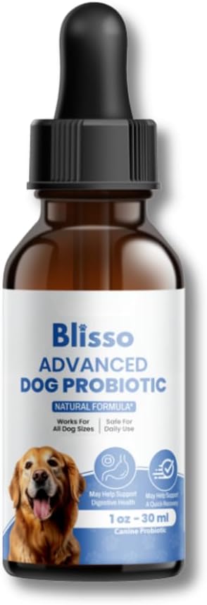 Advanced Dog Probiotic Drops – Digestive Support for Dogs with Diarrhea, Vomiting & General Health – 1 oz Liquid Supplement