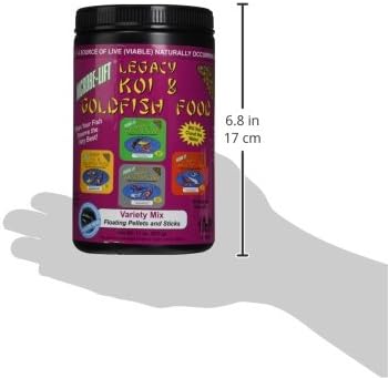 MICROBE-LIFT MLLVMSM Variety Mix Floating Fish Food Pellets and Sticks for Ponds, Water Gardens, and Fountains, for Live Goldfish and Koi, 11 Ounces (Pack of 2)