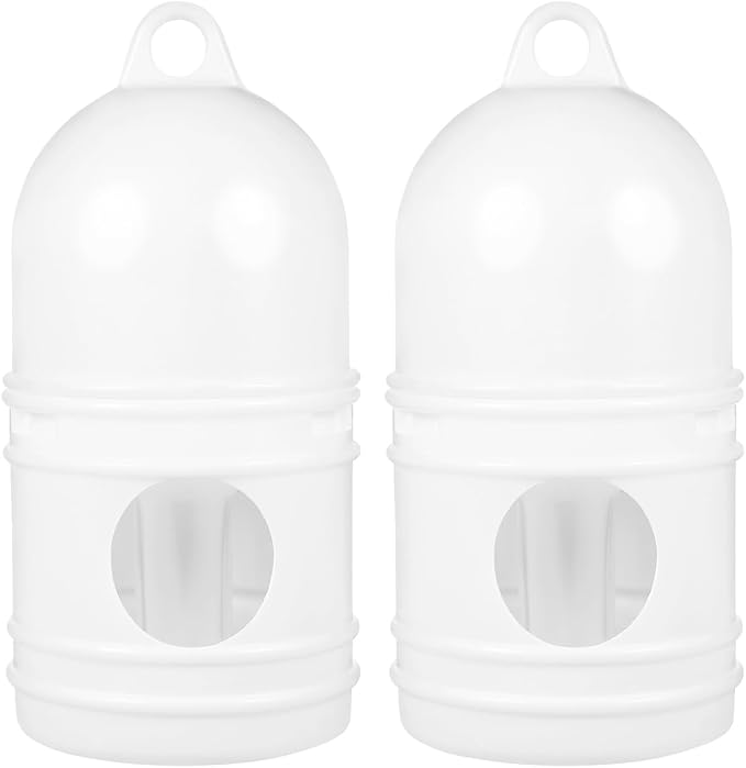 Pigeon Water Dispenser 2-Pack 9.44X4.72X4.72 Inch Birds Water Feeder Cup Clean Safe Pet Bird Waterer for Cage Feeding