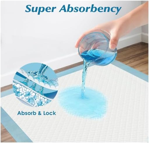 Bark & Pooch 6 Layers Dog Pee Pads Super Absorbent & Leakproof Regular Size 22.3 x 22.3(40pcs)