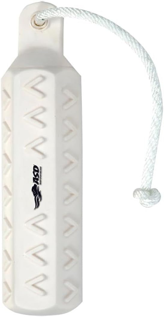 Avery ASD 3" HexaBumper Hunting Sporting Gun Dog Game Retriever Dummy | Water & Upland Mark Training Retrieval Tool | Hexagonal, Floating Design, Easy-Grip Texture, Throw Rope, White (02731)