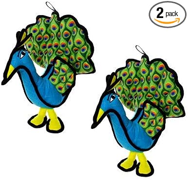 TUFFY® - 2 Pack Original : Peacock Dog Toy : : Ultra Durable Plush Toy with Multiple Layers & Reinforced Seams, Washable and Floats, Original Construction
