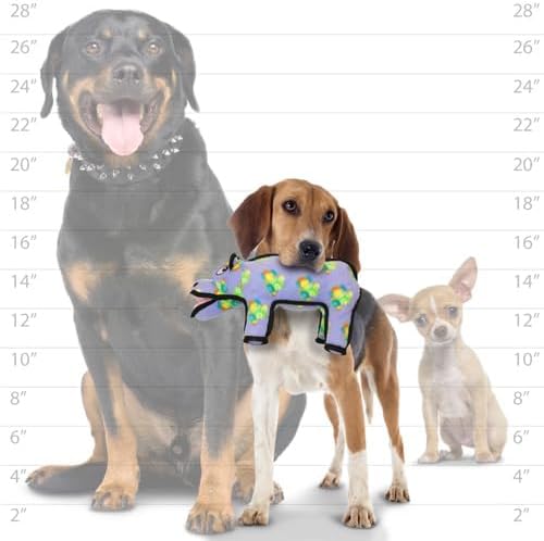 TUFFY - World's Tuffest Soft Dog Toy - Zoo Hippo - Squeakers - Multiple Layers. Made Durable, Strong & Tough. Interactive Play (Tug, Toss & Fetch). Machine Washable & Floats. (Regular)
