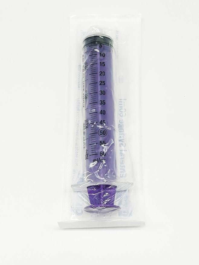 60cc Enteral Feeding Syringes by Global Medical Products - ENFit & ISO 80369-3 Certified, BPA/DEHP/Latex-Free, Transparent Barrel (60CC, QTY 30)