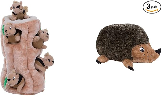 Outward Hound Hide A Squirrel Plush Dog Toy Puzzle, XL, Hedgehogz Plush Dog Toy, Medium