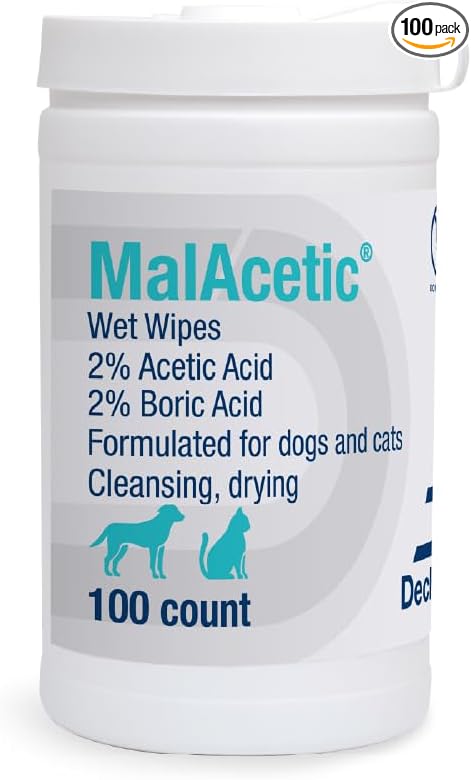 MalAcetic Wet Wipes for Dogs and Cats 100 Count