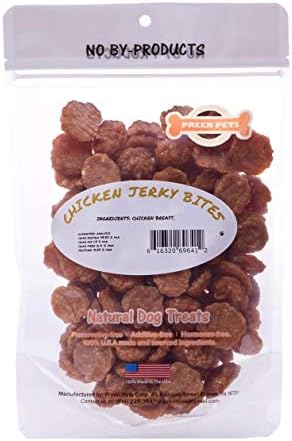 Preen Pets Chicken Jerky Bites Dog Treats - 100% USA Chicken Breast Soft (4OZ)