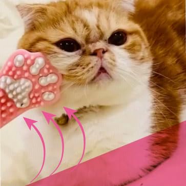 Cat Dental Brushing Toy - Dual Action Grooming and Teeth Cleaning, Professional Playful Tooth Brushing Tool with Catnip Flavor Suitable for All Cats Helps Maintain Oral Health (White).