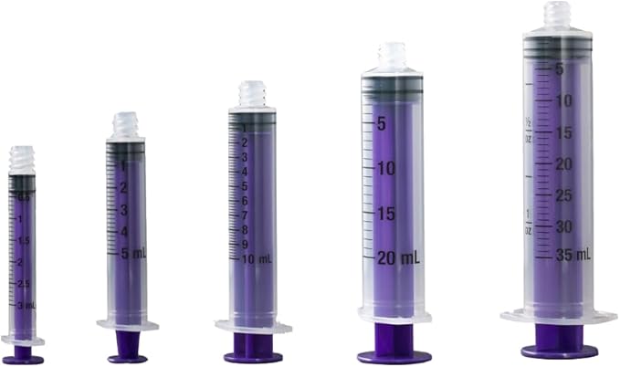 Vesco Medical ENFit Standard Tip Syringes, 5ml (Pack of 50)