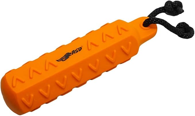Avery ASD 3" HexaBumper Hunting Sporting Gun Dog Game Retriever Dummy | Water & Upland Mark Training Retrieval Tool | Hexagonal, Floating Design, Easy-Grip Texture, Throw Rope, Orange (02733)