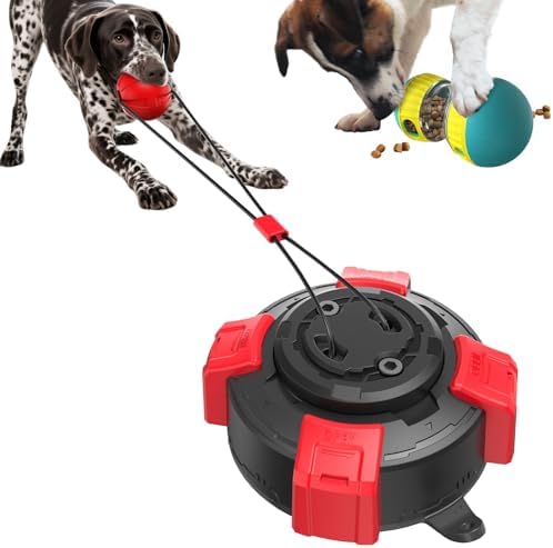 BSISUERM Dog Treat Dispenser Puzzle Toy Bundle with Upgraded Strong Suction Cup Tug of War Dog Rope Toy