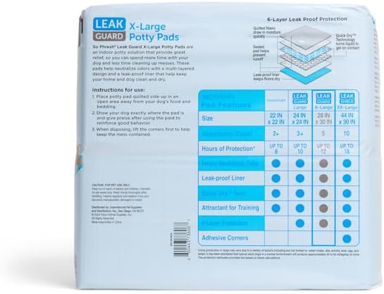 So Phresh by Petco X-Large Leak Guard Quilted Potty Pads Count of 100